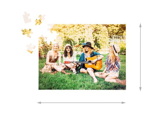 Valmiin palapelin koko