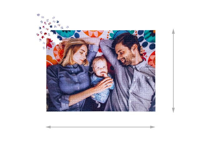 Valmiin palapelin koko