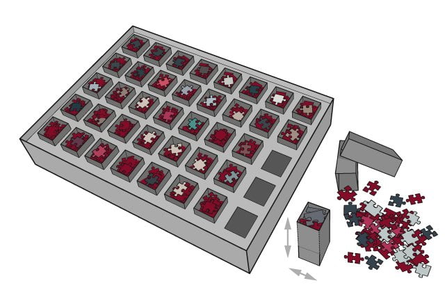 Yksittäisen laatikon (40 kpl) mitat
