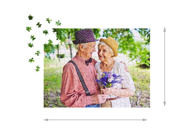 Valmiin palapelin koko