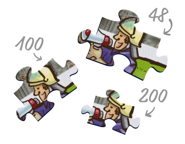 Palapelin palojen koko