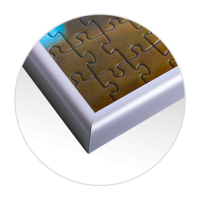 Palapelin kehyksen yksityiskohta