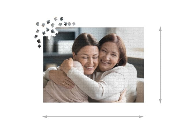 Valmiin palapelin koko