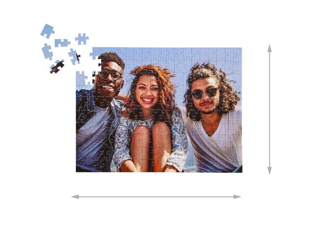 Valmiin palapelin koko