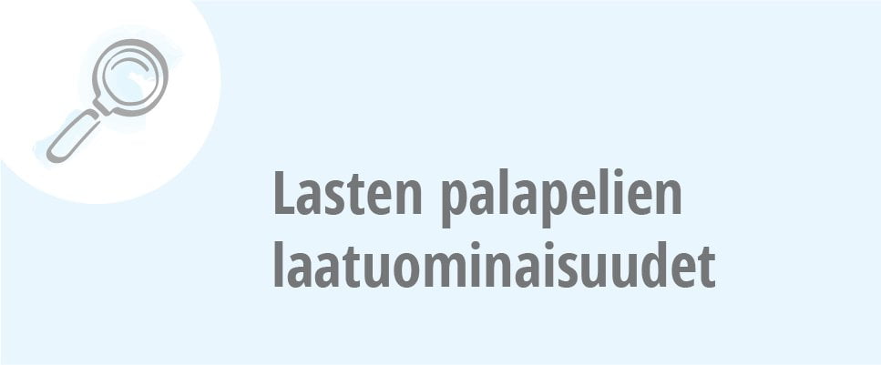 Lasten palapelien laatuominaisuudet
