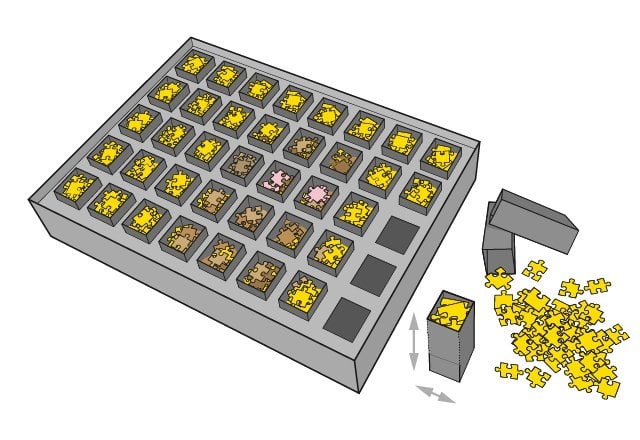 Yksittäisen laatikon (40 kpl) mitat