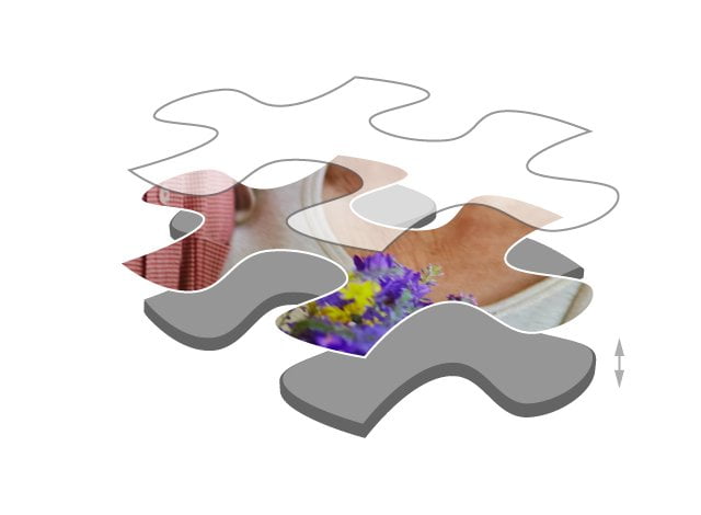 Palapelin palojen paksuus