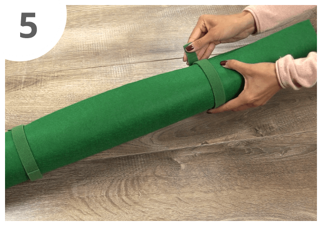 Kiinnitä rulla kiinnitysnauhoilla